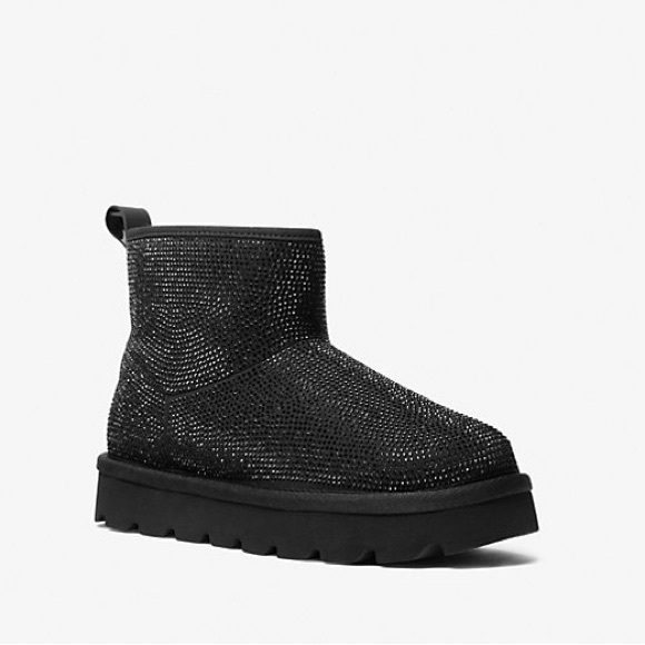 NWT/NIB Michael Kors Winnie Sparkle Bootie Womens Sz 6 Black Glitter Ankle Boots - Picture 1 of 3